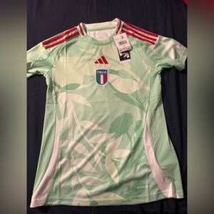 Adidas Italy 2025 Women’s Team Soccer Jersey Green Mens  XS  JF0604